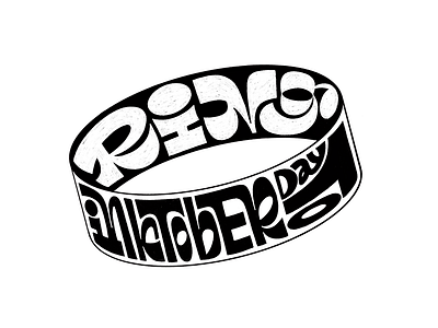 Ring hand lettering illustration inktober2019 lettering type type design typeart typematters typespot typography