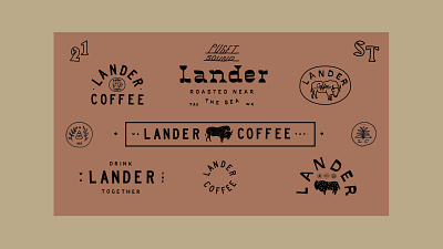 Lander Coffee ballasiotes branding coffee design identity packaging seattle siotes tacoma type