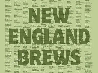 New England Brews, BSDS poster show beer breweries brewery bsds poster type typography