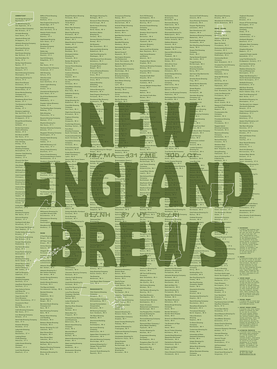 New England Brews, BSDS poster show beer breweries brewery bsds poster type typography