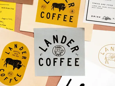 Lander Coffee ballasiotes branding design identity packaging patterns seattle siotes tacoma typography