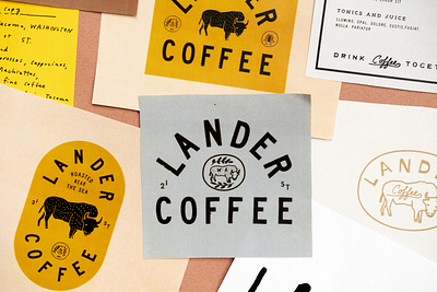 Lander Coffee ballasiotes branding design identity packaging patterns seattle siotes tacoma typography