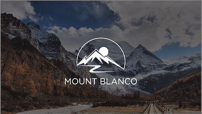 mount blanco flat logo logo logo design minimal minimalist logo modern logo