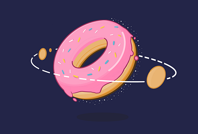 Day 1: Ring #Inktober #Vectober artist artober branding cake design digital art digital artist donut food illustration inktober logo pastry procreate ring vectober vector