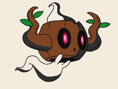 Inktober: Phantump art black conceptual ghost illustration inktober love phantump pokemon red shading stipple vector