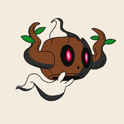 Inktober: Phantump art black conceptual ghost illustration inktober love phantump pokemon red shading stipple vector