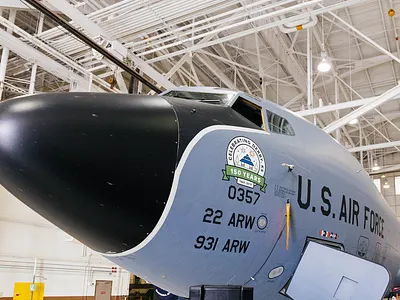 Nose art for KC135 badge brand branding clean design flat green identity line logo type