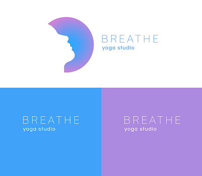 Breathe adobe illustrator branding logo logodesign yoga yoga logo yoga studio