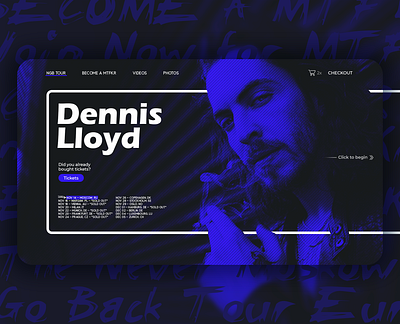 Main page | Dennis Lloyd blue concept dark theme design modern photoshop ui ux webdesign