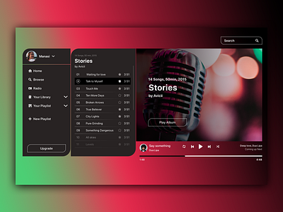 Daily UI 009 - Music Player dailyui009 music player uidesign