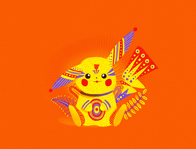 Pikabrije alebrije alebrijes artesanía decoration design fanart gamer logo geek illustration kawaii mexican art mexico painting pika pikachu pokemon pokemon trainer pokemongo