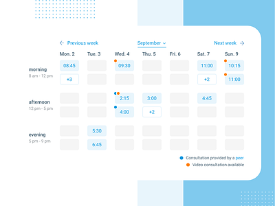 Calendar concept for appointments appointment calendar concept day hour meeting period planning schedule slot week