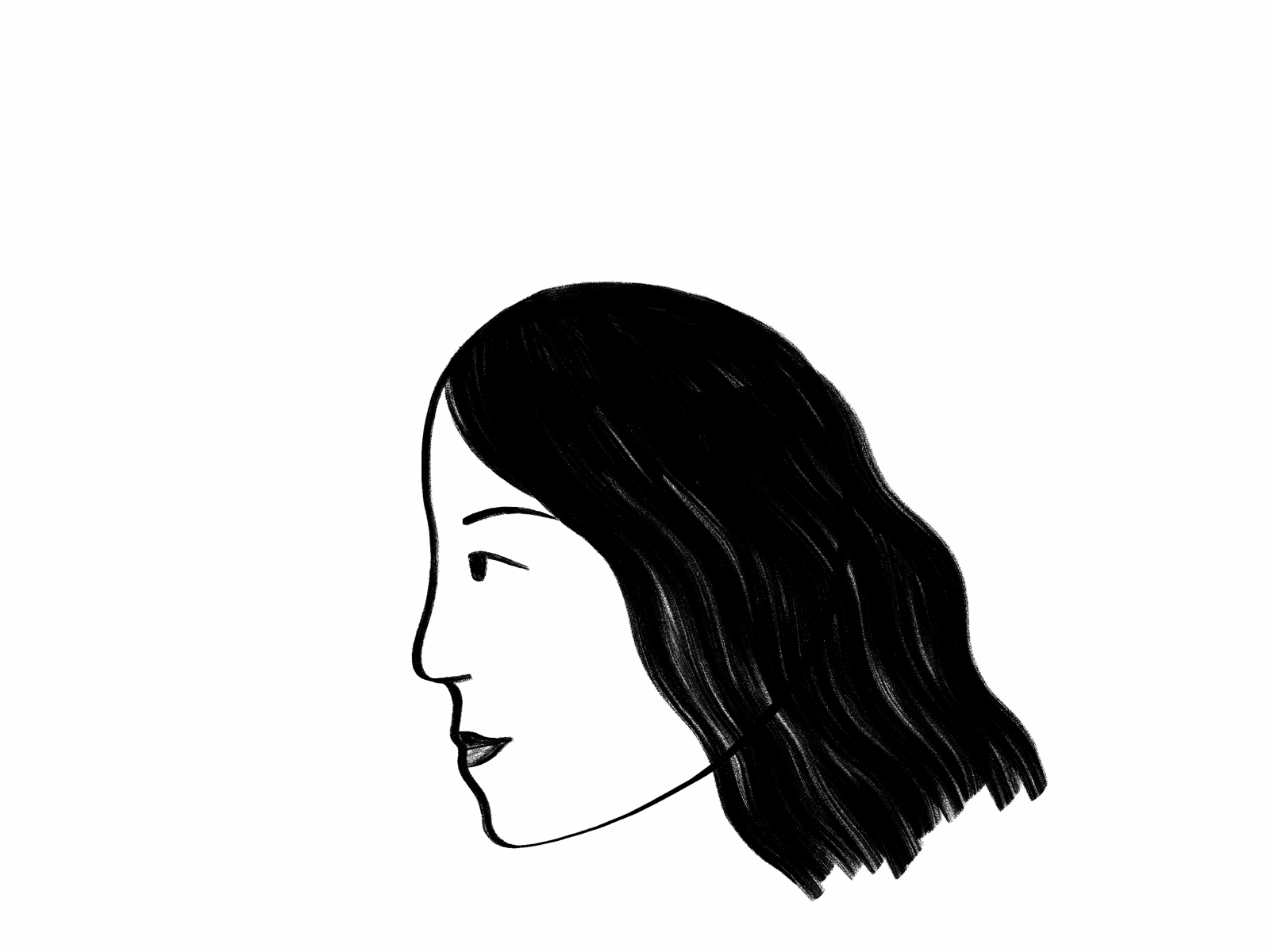 Mindless animation brain brush digital art drawing gif hair head illustration illustrative ink inktober inktober2019 mind mindless procreate woman