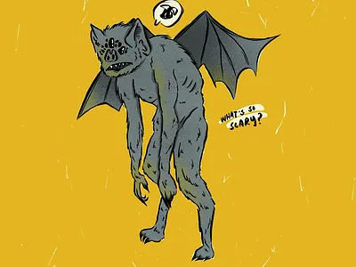 Inktober Day 2, Monster creepy design digital art drawing drawlloween halloween illustration illustrator inktober inktober2019 ipad pro monster procreate texture