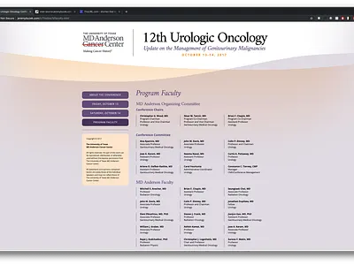 12th Urologic Oncology Conference houston ux ui website