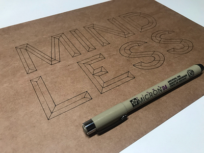 Mindless - Inktober 2019 2/31 handlettering inktober lettering