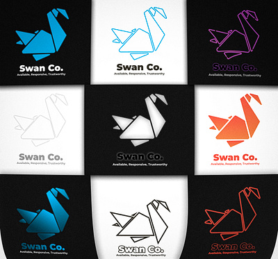 Swan Co. 3x3 branding design icon logo vector