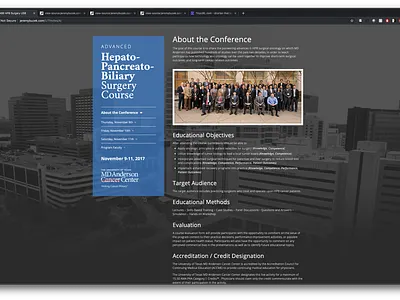 Advanced Hepato-Pancreato-Biliary Surgery Course ux ui website