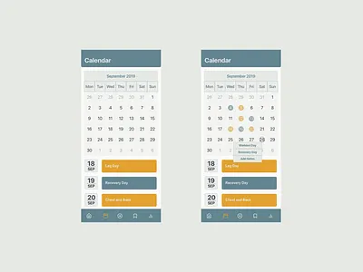 Workout App Calendar adobexd app calendar ui design designsystem ios minimal mobileappdesign productdesign ui uidesign ux uxdesign