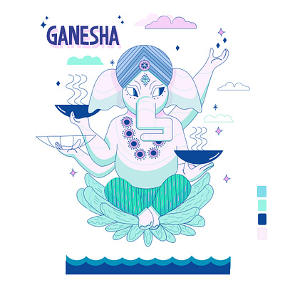 GANESH draw illustraion illustration art ilustrator vector