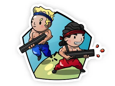 Contra Sticker contrast nintendo sticker