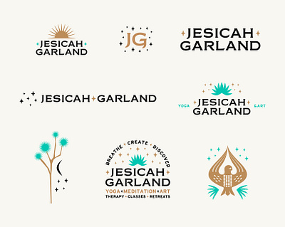 Jesicah Garland Nº 2 branding design icon illustration logo yoga logo