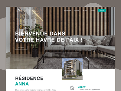 Residence Anna_Landing Page adobe architecture design digital dribbble interface photoshop shot sketch sketchapp ui ui design web webdesign website wireframe