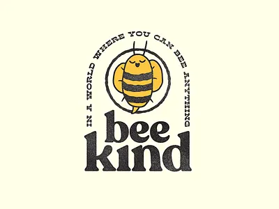 BEE KIND design illustration vector