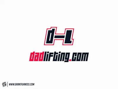 DadLifting | D+L DUMBBELL/BARBELL WEIGHT barbell branding d dad design dumbbell icon identity l lettering lifting logo typography weight