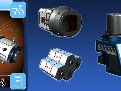 Downlink Science Instruments 3d board game boardgame card digital 3d exploration game art space xtronauts