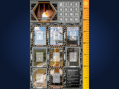 Xtronaut 2.0 Player Board Sample board game boardgame game game art player board playerboard space xtronaut