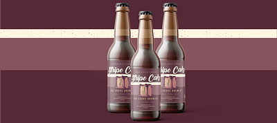 "Stripe Cake" Bottle Label Design beer art beer can beer label craft beer craft brewery design illustration label design label packaging typography