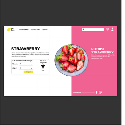 Fruit Web adobe ilustrator adobe xd application design illustration strawberry ui uiuxdesign ux vector web design