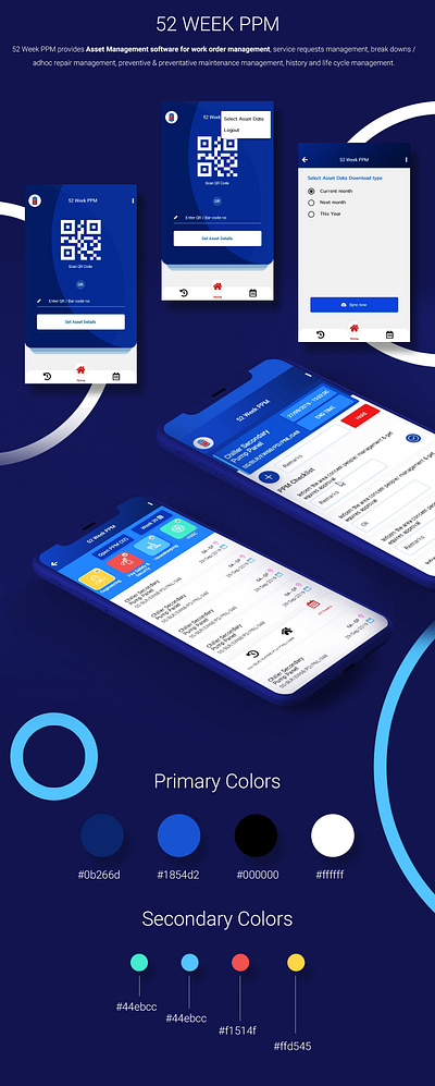 Building management Mobile App blue app design landing page mobile app design uiux yearly
