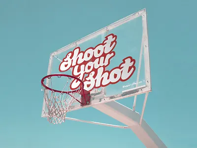 Shoot Your Shot Basketball Type & Lettering athlete basketball basketball court hoops lettering photography branding shoot your shot sports branding type design