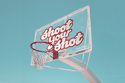 Shoot Your Shot Basketball Type & Lettering athlete basketball basketball court hoops lettering photography branding shoot your shot sports branding type design