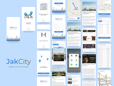 Redesign JakCity App app design design thinking illustration travel ui design ux design