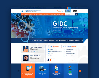 GIDC Website Re-design banner design homepage landing logo page typography ui website