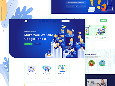SEO & Digital marketing Agency agency business clean creative design digital marketing agency illustration landingpage modern seo startup themeforest