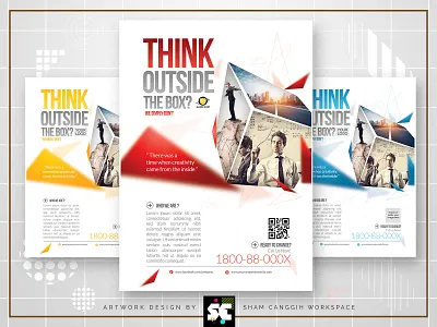Modern Corporate Flyer / Magazine Ads box brochure business buy company corporate creative identity layout magazine pamphlet photoshop post poster profit real estate red square style template