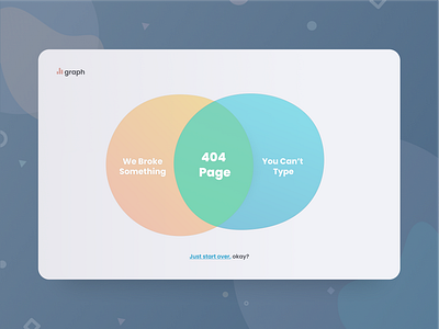 Dailyui #8 404 404 error page 404page app app concept beautiful font bright challenge clean dailyui design diagram typogaphy ux ui venndiagram