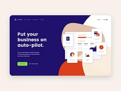 Invoicer Animated in Torus Kit animation blobs bootstrap css css3 design flat html illustration interaction landing no after effects svg torus torus kit ui vector
