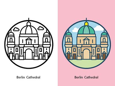 Berlin Cathedral architecture baroque berlin berliner dom capital christian church collegiate cupola dom cathedral europe evangelical famous building fernsehturm illustration landmark landscape monument tourism