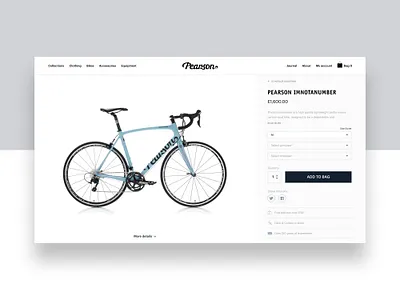 Pearson1860.com - Product Page design ecommerce ui web website