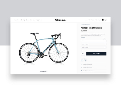Pearson1860.com - Product Page design ecommerce ui web website