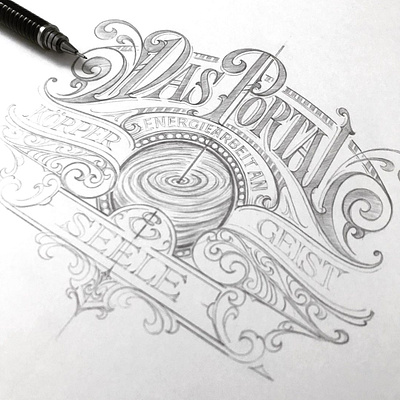 The Portal hand lettering portal schmetzer sketch the portal typography