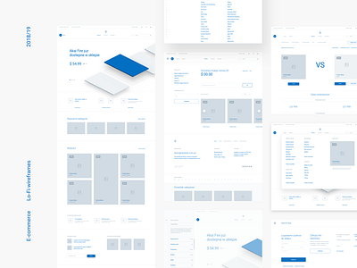 E-commerce - LO/FI Wireframes e commerce exploration store ux wireframes