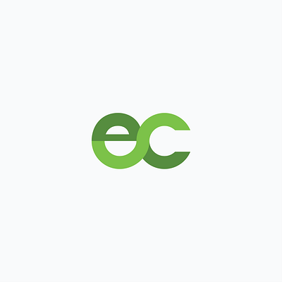 ESC initial startup logo concept green logo concept marketplace minimalist modernism monogram natural simple startup technology wordmark