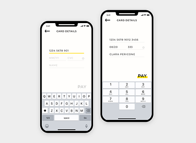 Card Details Screen App Exercise app design minimal minimalist mobile ui ux white