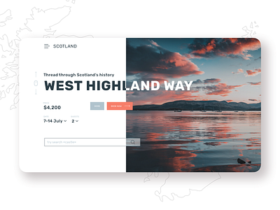 Web version of Scotland Travel Guide application ui design design application desktop illustration split splitdev splitdevelopment travel app ui ux